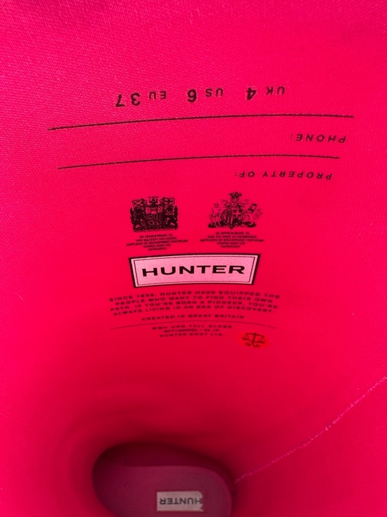 Hunter Glossy Hot Pink Tall Rain Boots - Picture 10 of 12